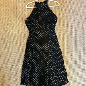 Plenty by Tracy Reese Black and Gold Midi Dress